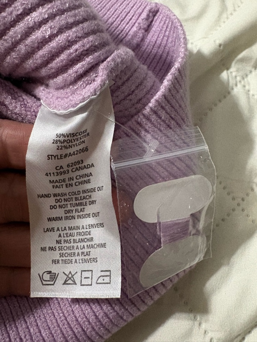 NWOT Alison Sheri Cozy Cable-Knit Turtleneck Sweater in Dusty Pink - Picture 3 of 7